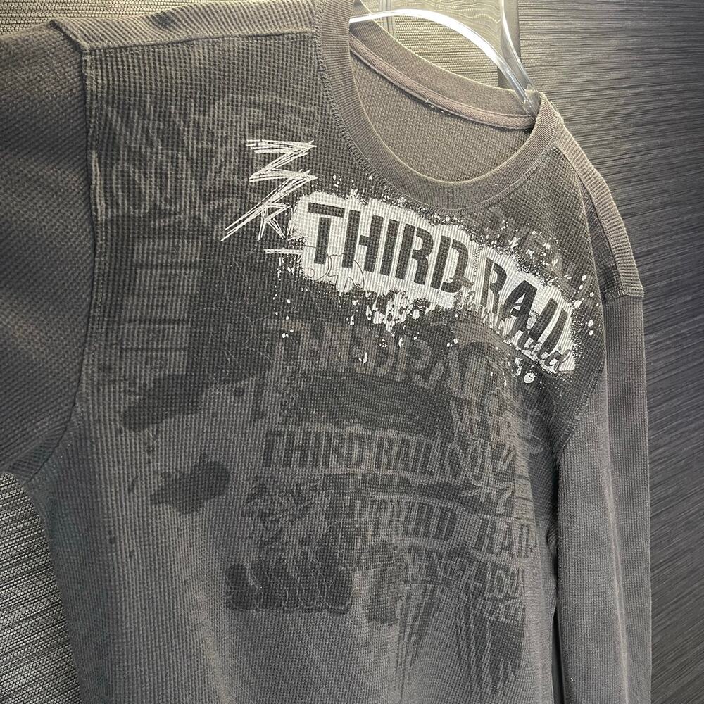 Y2K Affliction Style Third Rail Thermal Longsleeve Shirt size XL